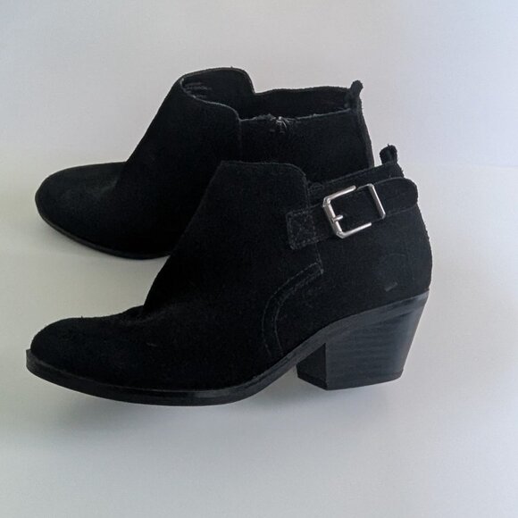 White Mountain Ankle Boot Bootie Black Suede Size 6.5 - Picture 2 of 8